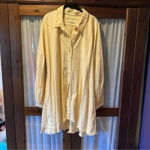 Free people button down mini dress /tunic